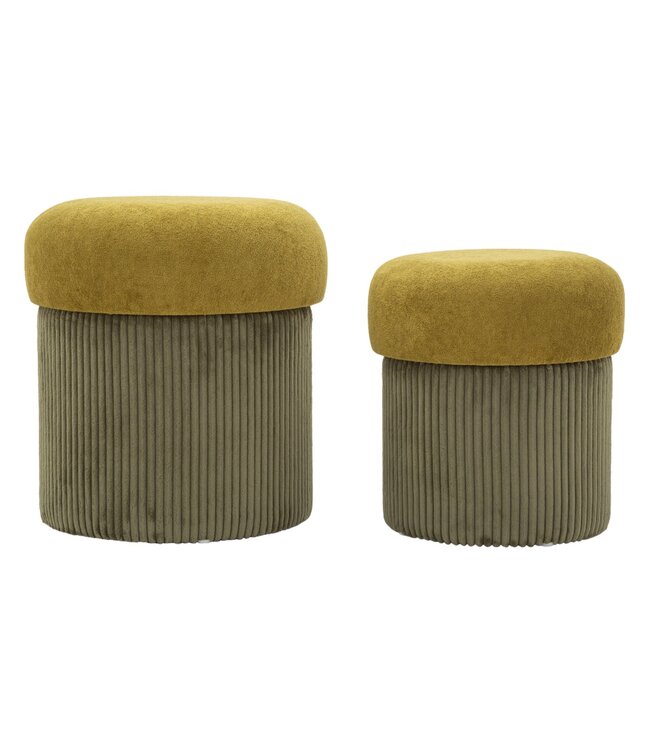 Mauro Ferretti BLADERDEEG MET OPBERG ESPENHOUT GROEN SET 2 STUKS CM Ø 42X44-35X37