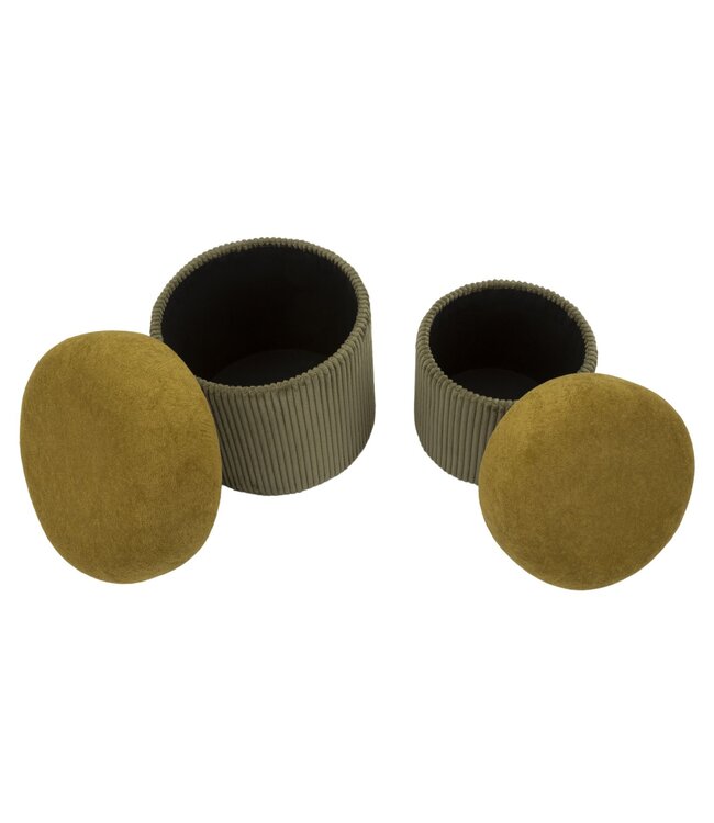 Mauro Ferretti BLADERDEEG MET OPBERG ESPENHOUT GROEN SET 2 STUKS CM Ø 42X44-35X37