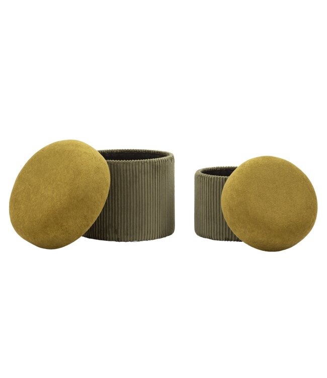 Mauro Ferretti BLADERDEEG MET OPBERG ESPENHOUT GROEN SET 2 STUKS CM Ø 42X44-35X37