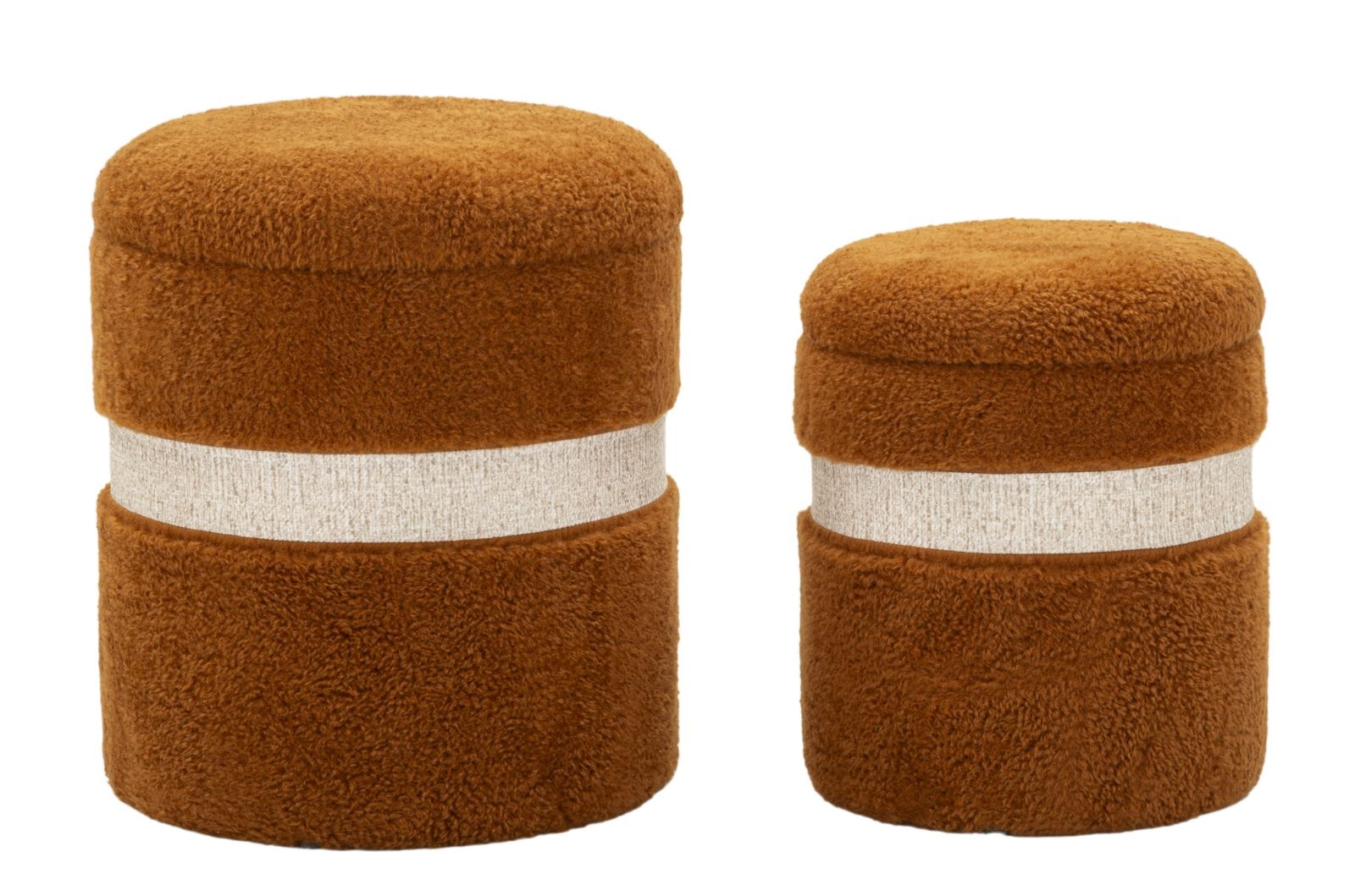BLADERDEEG MET OPBERGRUIMTE SAINT-MORITZ BRUIN SET 2 STUKS CM Ø 40X47-32X38 afbeelding