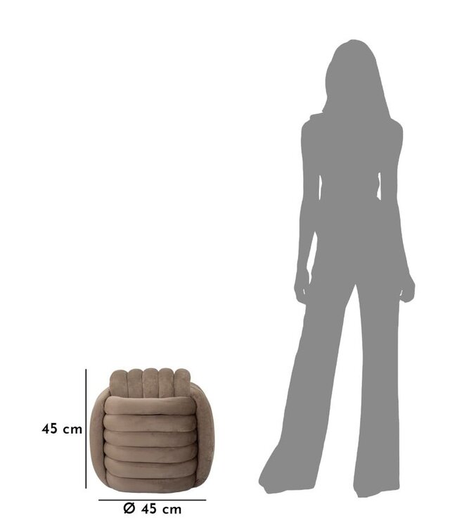 Mauro Ferretti KRUK SOFTY GRIJS CM 45X45X45