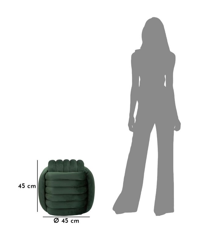Mauro Ferretti KRUKJE SOFTY GROEN CM 45X45X45