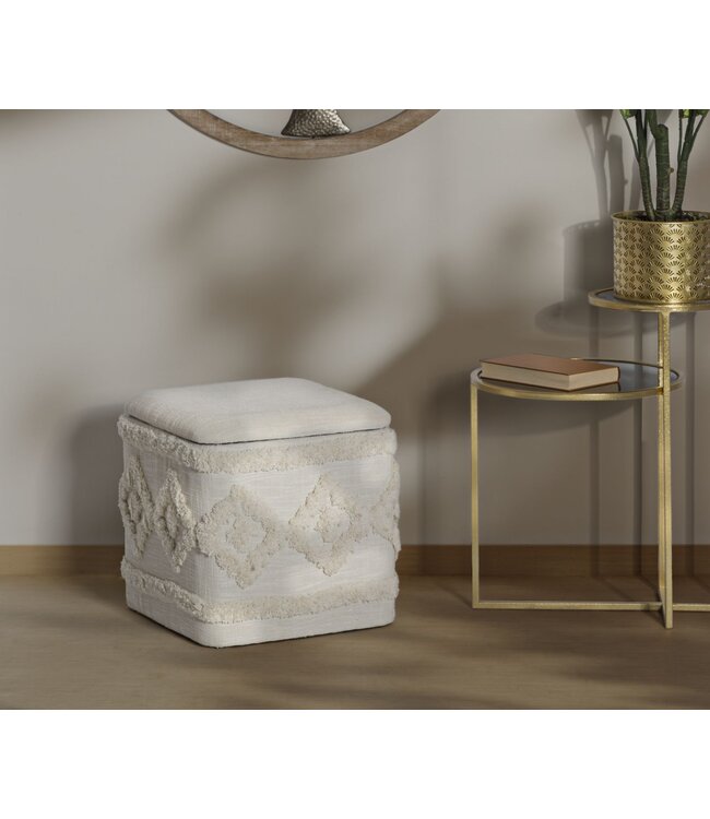 Mauro Ferretti KRUK MET OPBERGVAK DAMASCO VIERKANT CM 40X40X40