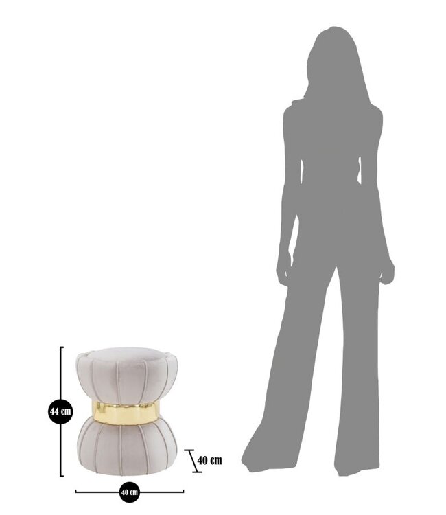 Mauro Ferretti KRUK BLOEM GRIJS CM Ø 40X44