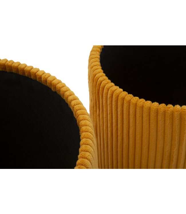 Mauro Ferretti BLADERDEEG MET OPSLAG BOLZANO MOSTERD SET 2 STUKS CM Ø 38 X 38-32 X 28