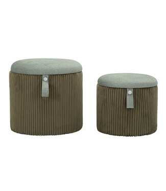 Mauro Ferretti BLADERDEEG MET OPBERGRUIMTE BOLZANO GROEN SET 2 STUKS CM Ø 38X38-32X28