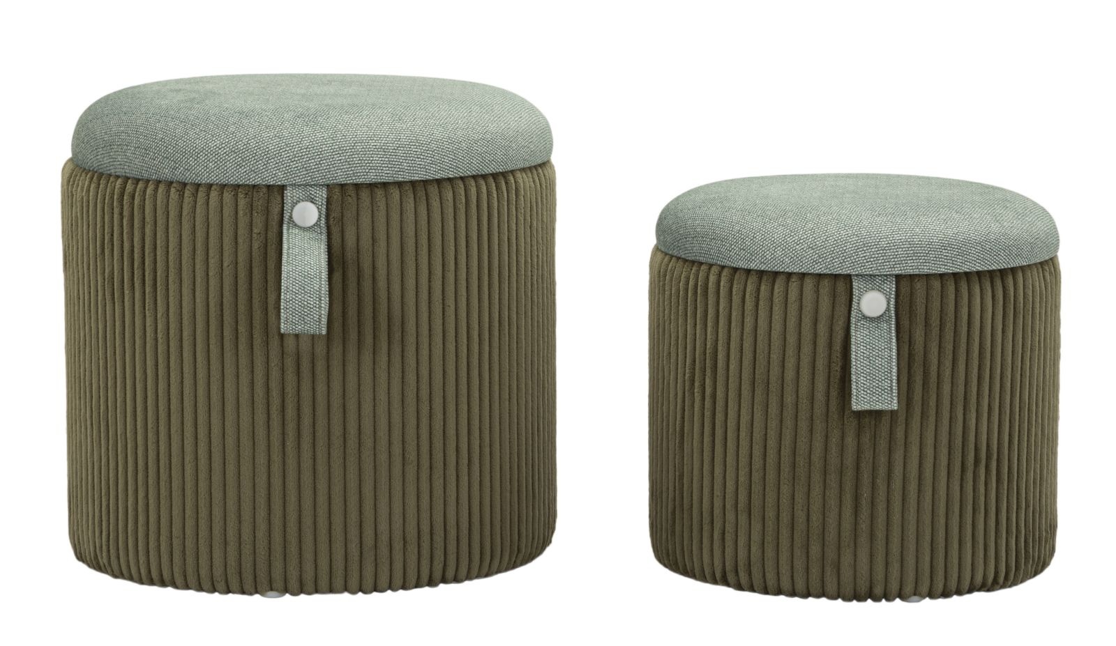 BLADERDEEG MET OPBERGRUIMTE BOLZANO GROEN SET 2 STUKS CM Ø 38X38-32X28 afbeelding