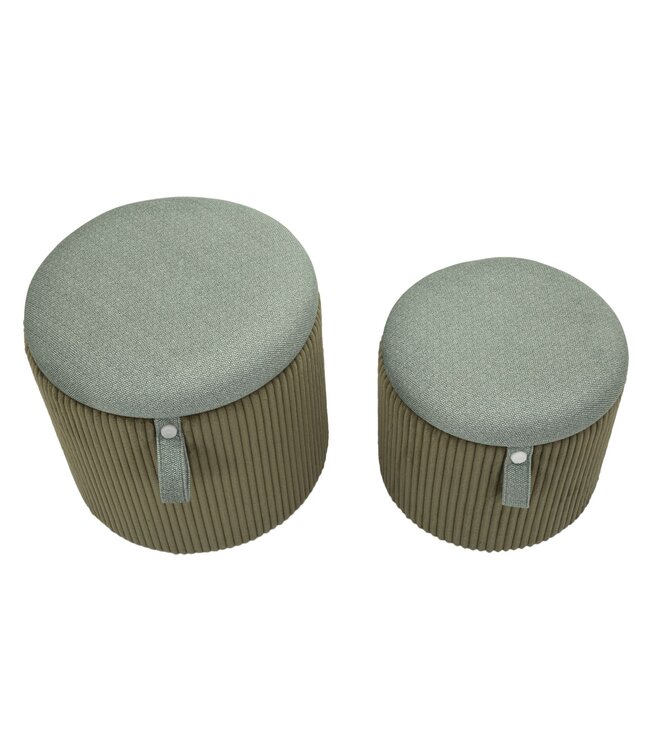 Mauro Ferretti BLADERDEEG MET OPBERGRUIMTE BOLZANO GROEN SET 2 STUKS CM Ø 38X38-32X28