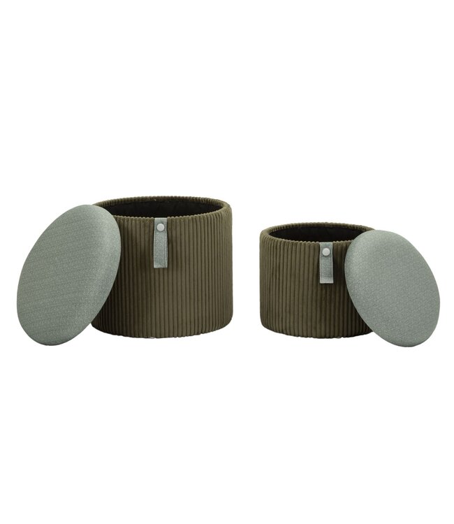 Mauro Ferretti BLADERDEEG MET OPBERGRUIMTE BOLZANO GROEN SET 2 STUKS CM Ø 38X38-32X28