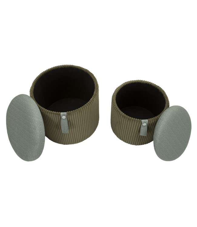 Mauro Ferretti BLADERDEEG MET OPBERGRUIMTE BOLZANO GROEN SET 2 STUKS CM Ø 38X38-32X28