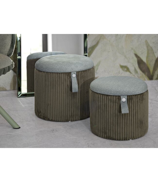 Mauro Ferretti BLADERDEEG MET OPBERGRUIMTE BOLZANO GROEN SET 2 STUKS CM Ø 38X38-32X28