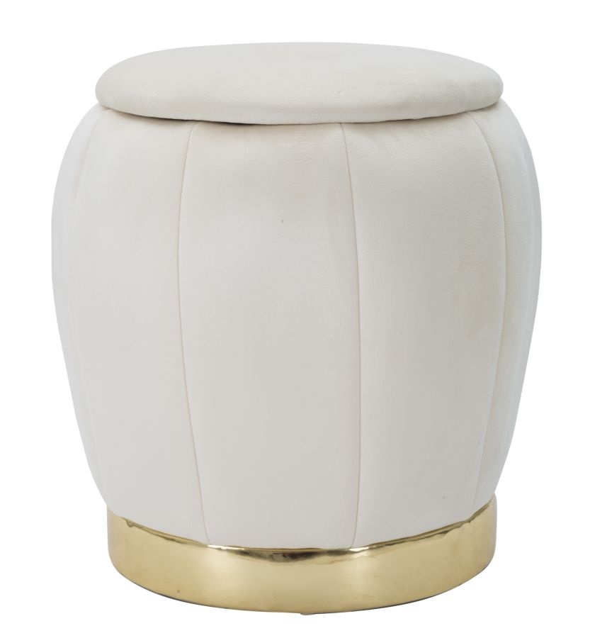 KRUKJE/OPSLAG PARIJS CREMA/GOUD CM Ø 43X43 afbeelding
