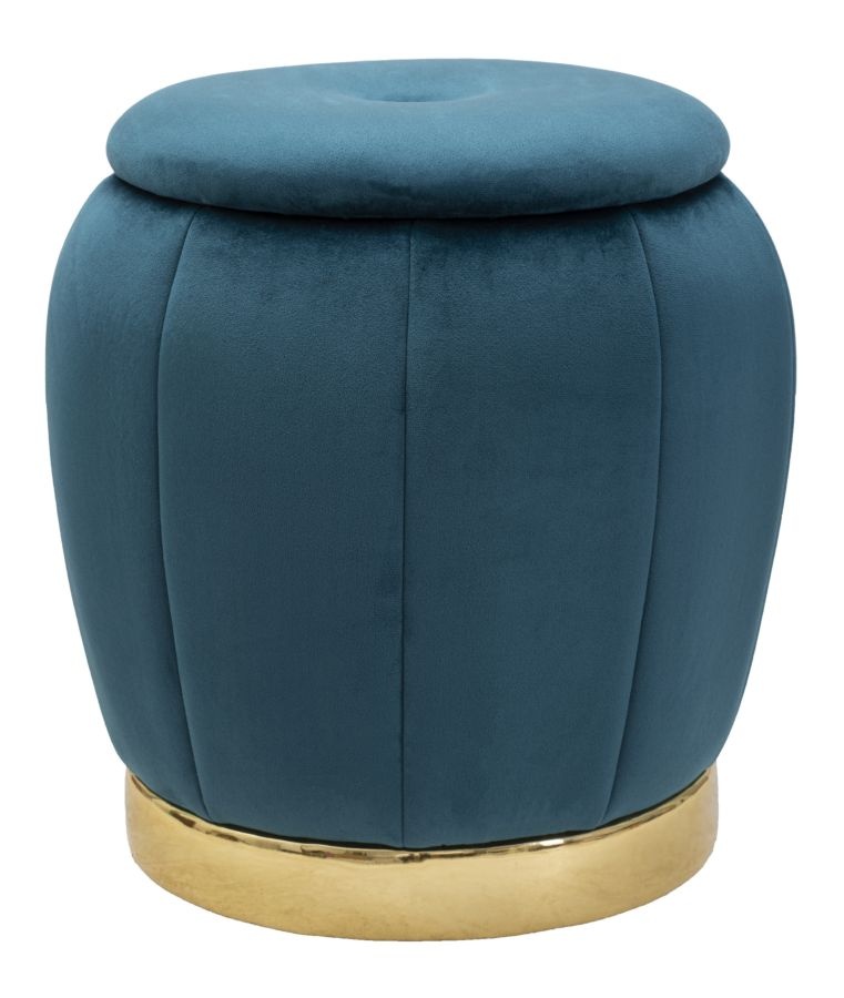 OPBERGKRUK PARIJS TEAL/GOUD CM Ø 43X43 afbeelding