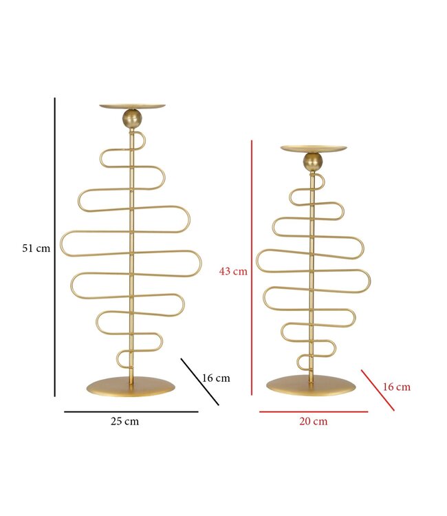Mauro Ferretti ALID KANDELAAR SET 2 STUKS CM 20X16X43