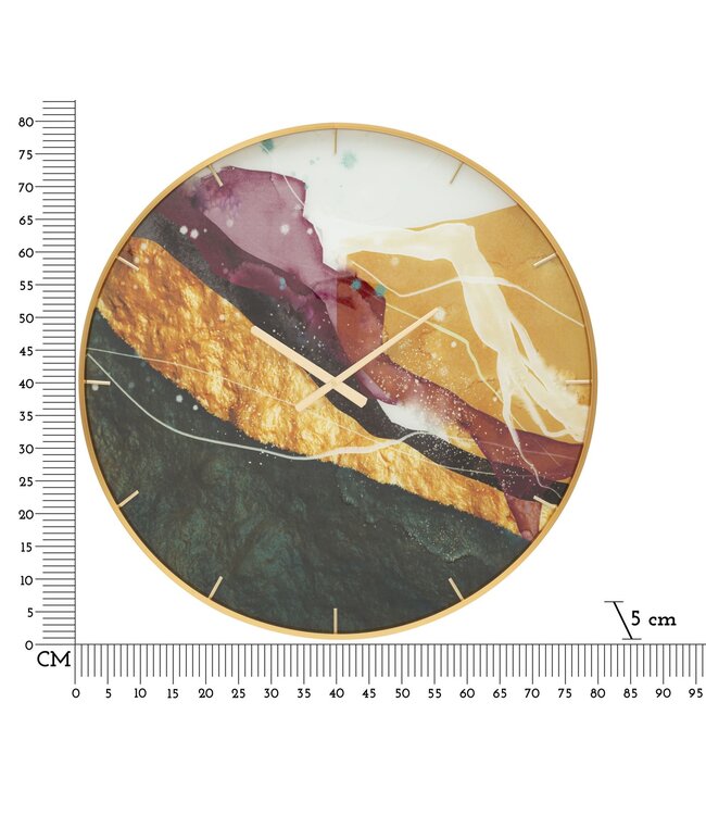 Mauro Ferretti WANDKLOK GLAS MITY CM Ø 80X5