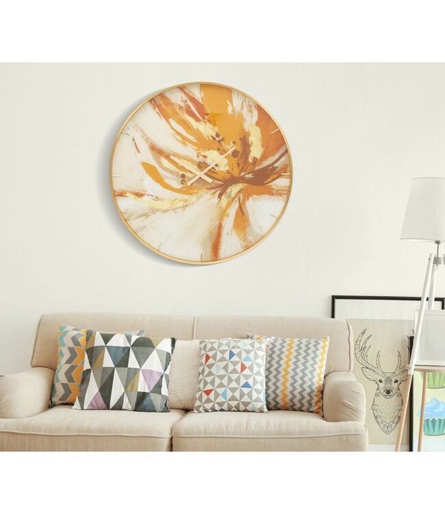 Mauro Ferretti WANDKLOK GLAS TOPLY CM Ø 80X5