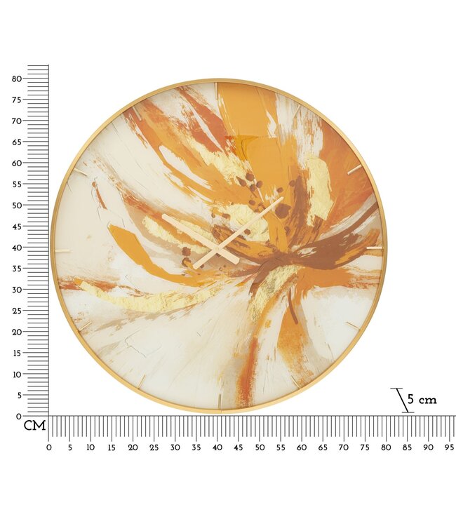 Mauro Ferretti WANDKLOK GLAS TOPLY CM Ø 80X5