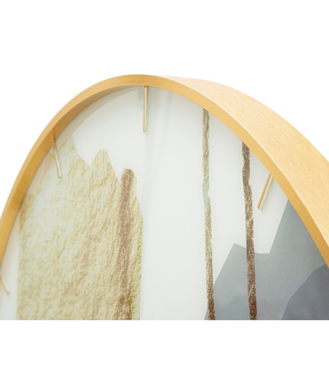 Mauro Ferretti WANDKLOK GLASMOTIEF CM Ø 80X5