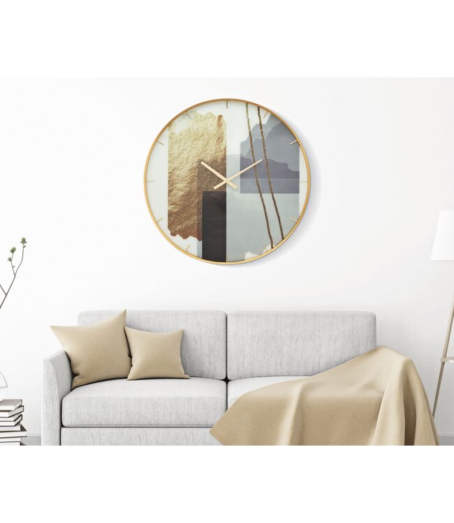 Mauro Ferretti WANDKLOK GLASMOTIEF CM Ø 80X5