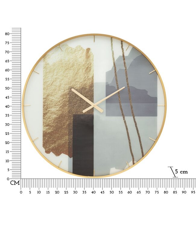 Mauro Ferretti WANDKLOK GLASMOTIEF CM Ø 80X5