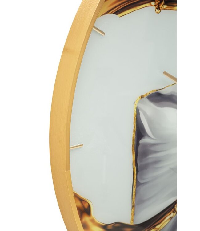 Mauro Ferretti WANDKLOK GLAZEN ROOS CM Ø 80X5