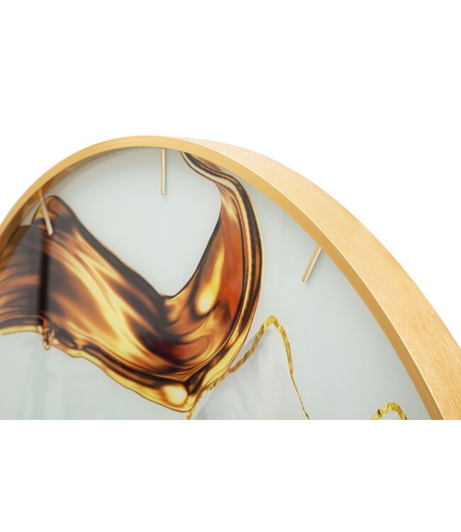 Mauro Ferretti WANDKLOK GLAZEN ROOS CM Ø 80X5