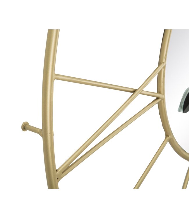 Mauro Ferretti WANDKLOK MET SPIEGEL GLAM STICK CM Ø 80X6