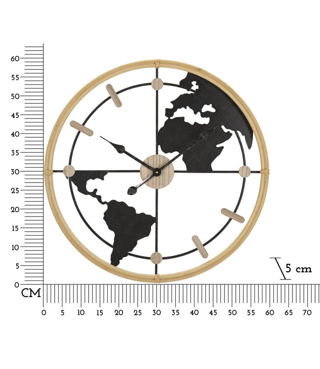 Mauro Ferretti WANDKLOK WORLD NIEUW CM Ø 60X5 - 648140000
