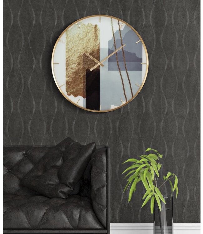 Mauro Ferretti WANDKLOK GLASMOTIEF CM Ø 60X5