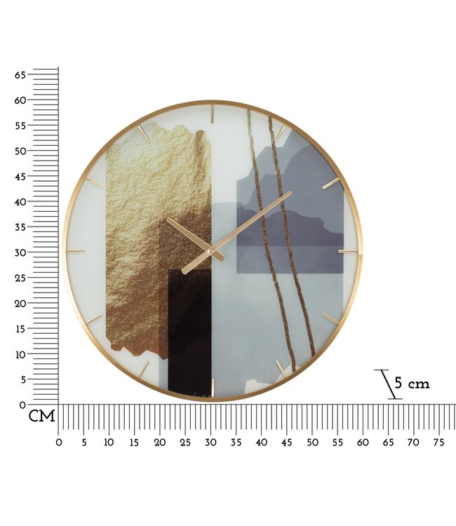 Mauro Ferretti WANDKLOK GLASMOTIEF CM Ø 60X5