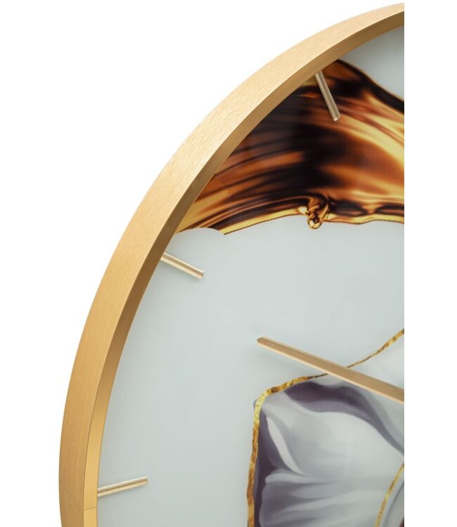 Mauro Ferretti WANDKLOK GLAZEN ROOS CM Ø 60X5