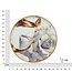 Mauro Ferretti WANDKLOK GLAZEN ROOS CM Ø 60X5 - 648120003