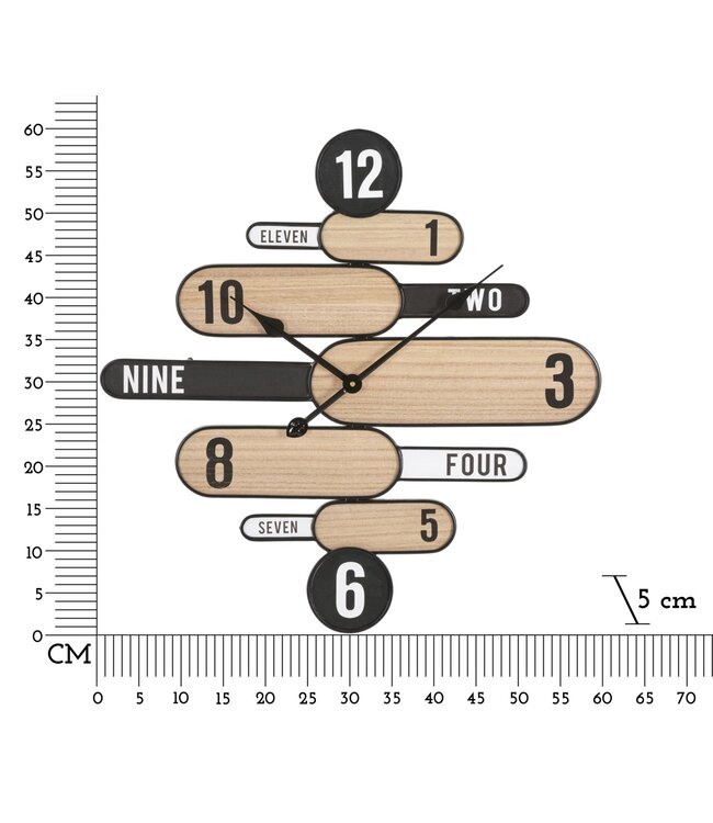 Mauro Ferretti WANDKLOK RICHTING CM 60X5X60