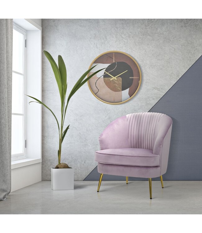 Mauro Ferretti WANDKLOK ART ROOD CM Ø 60X6