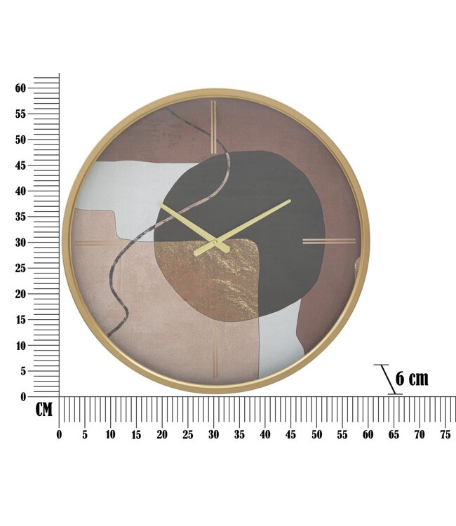 Mauro Ferretti WANDKLOK ART ROOD CM Ø 60X6