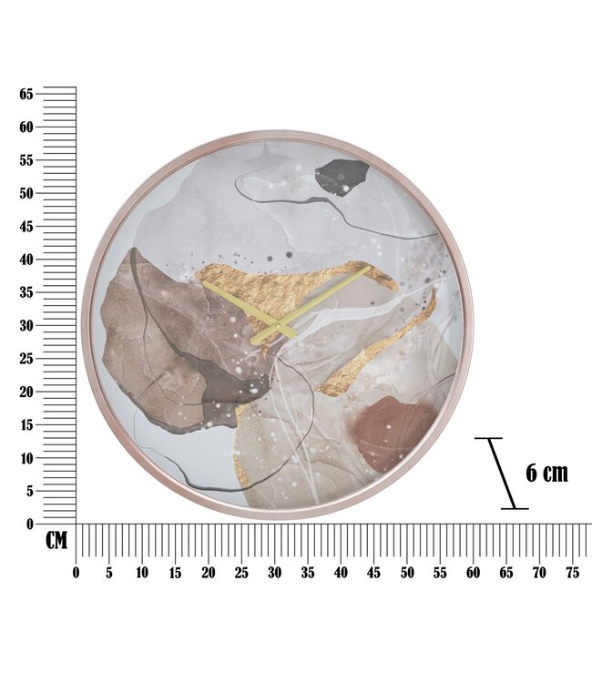 Mauro Ferretti WANDKLOK ART ROZE CM Ø 60X6