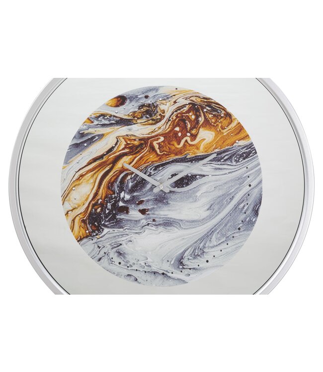 Mauro Ferretti WANDKLOK SPIEGEL GRIJS CM Ø 60X5