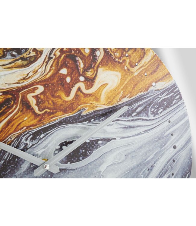 Mauro Ferretti WANDKLOK SPIEGEL GRIJS CM Ø 60X5