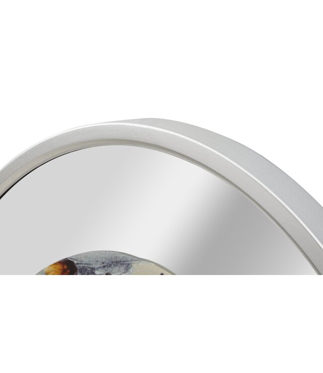 Mauro Ferretti WANDKLOK SPIEGEL GRIJS CM Ø 60X5