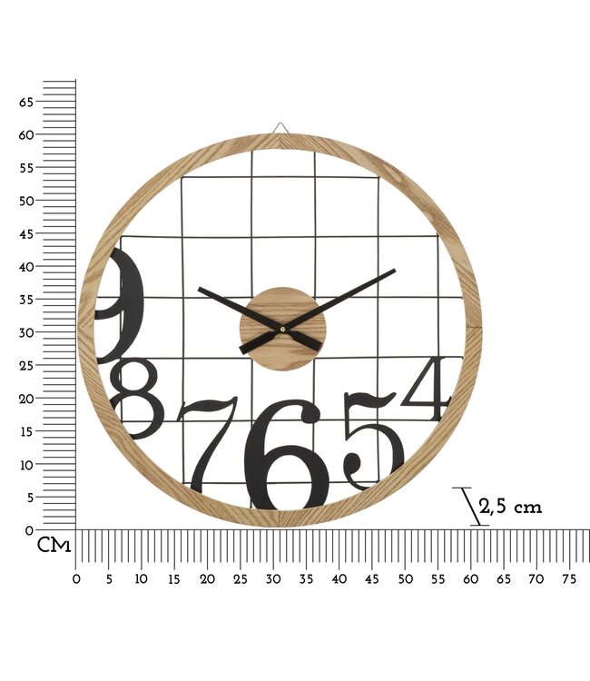 Mauro Ferretti WANDKLOK CIJFERS CM Ø 60X2,5