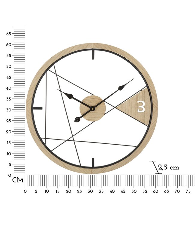 Mauro Ferretti WANDKLOKGEOMETRISCH DESIGN CM Ø 60X2,5
