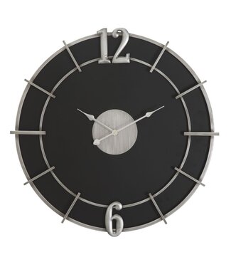 Mauro Ferretti WANDKLOK ZILVER GLAM CM Ø 60X4,5