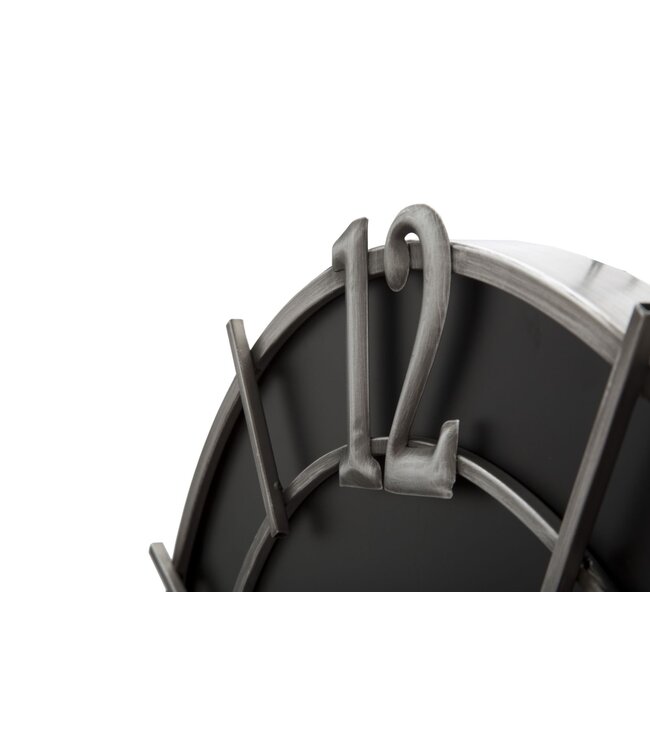 Mauro Ferretti WANDKLOK ZILVER GLAM CM Ø 60X4,5