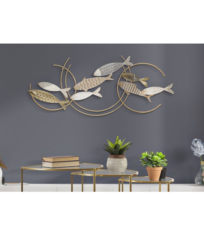 Mauro Ferretti WANDDECORATIE FISHY MOVE CM 142,9X5X61,6