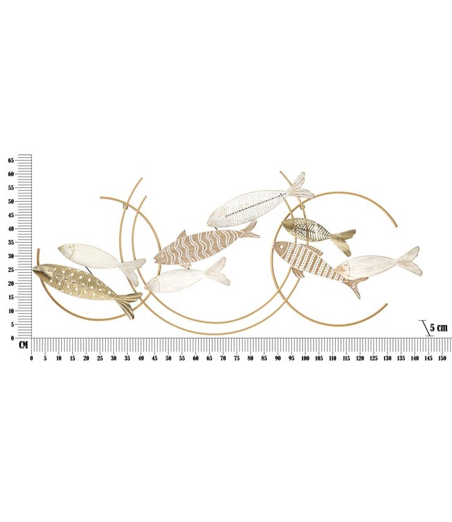 Mauro Ferretti WANDDECORATIE FISHY MOVE CM 142,9X5X61,6