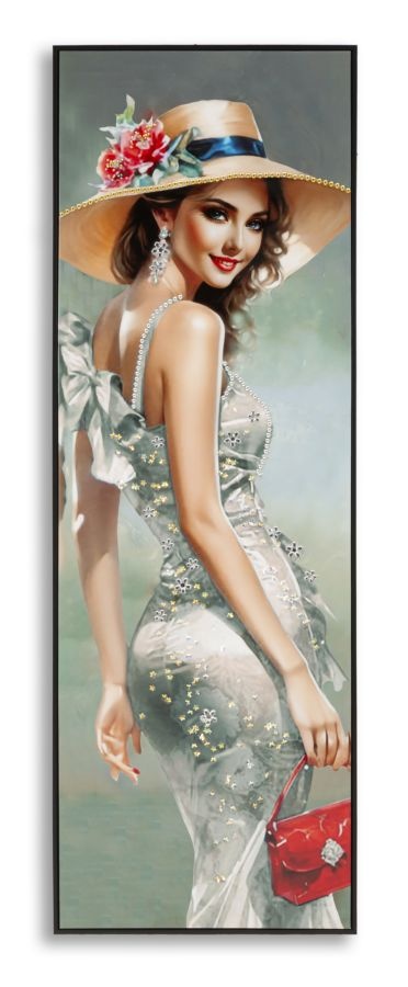 ELEGANT GELAKT CANVAS MET FRAME -H- CM 52X4,5X152 afbeelding