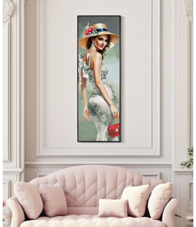 Mauro Ferretti ELEGANT GELAKT CANVAS MET FRAME -H- CM 52X4,5X152