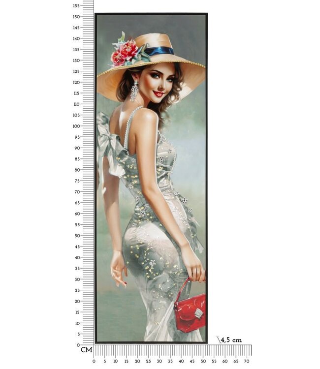 Mauro Ferretti ELEGANT GELAKT CANVAS MET FRAME -H- CM 52X4,5X152