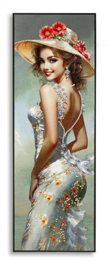 ELEGANT GELAKT CANVAS MET FRAME -B- CM 52X4,5X152 afbeelding