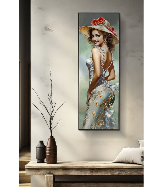 Mauro Ferretti ELEGANT GELAKT CANVAS MET FRAME -B- CM 52X4,5X152